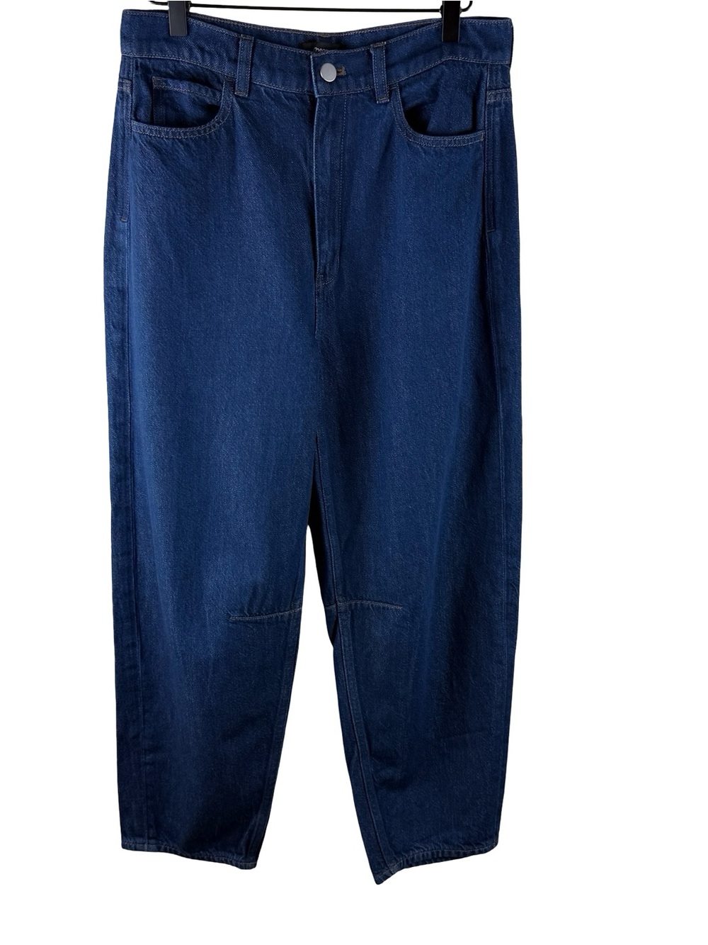 THEORY Cropped Barrel Leg Jeans in Relaxed Denim - Indigo - Size: 29 - Picture 5 of 11